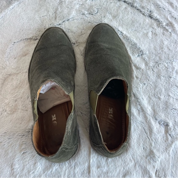 Trask Allison Ankle Boots Green Suede Leather Women Size 7.0 - Picture 5 of 14